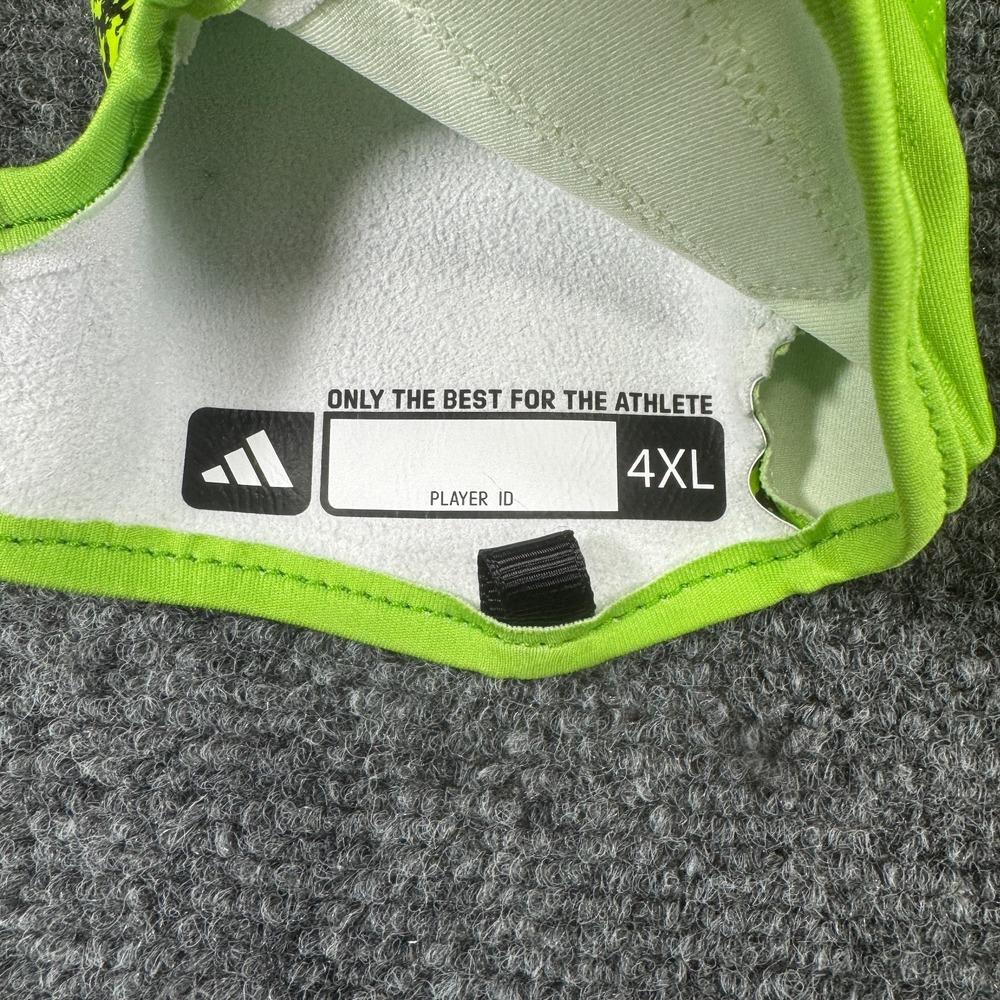 Size 4XL adidas Adizero 15 Electric Exotic Speed Receiver Football Gloves Green - Picture 4 of 5